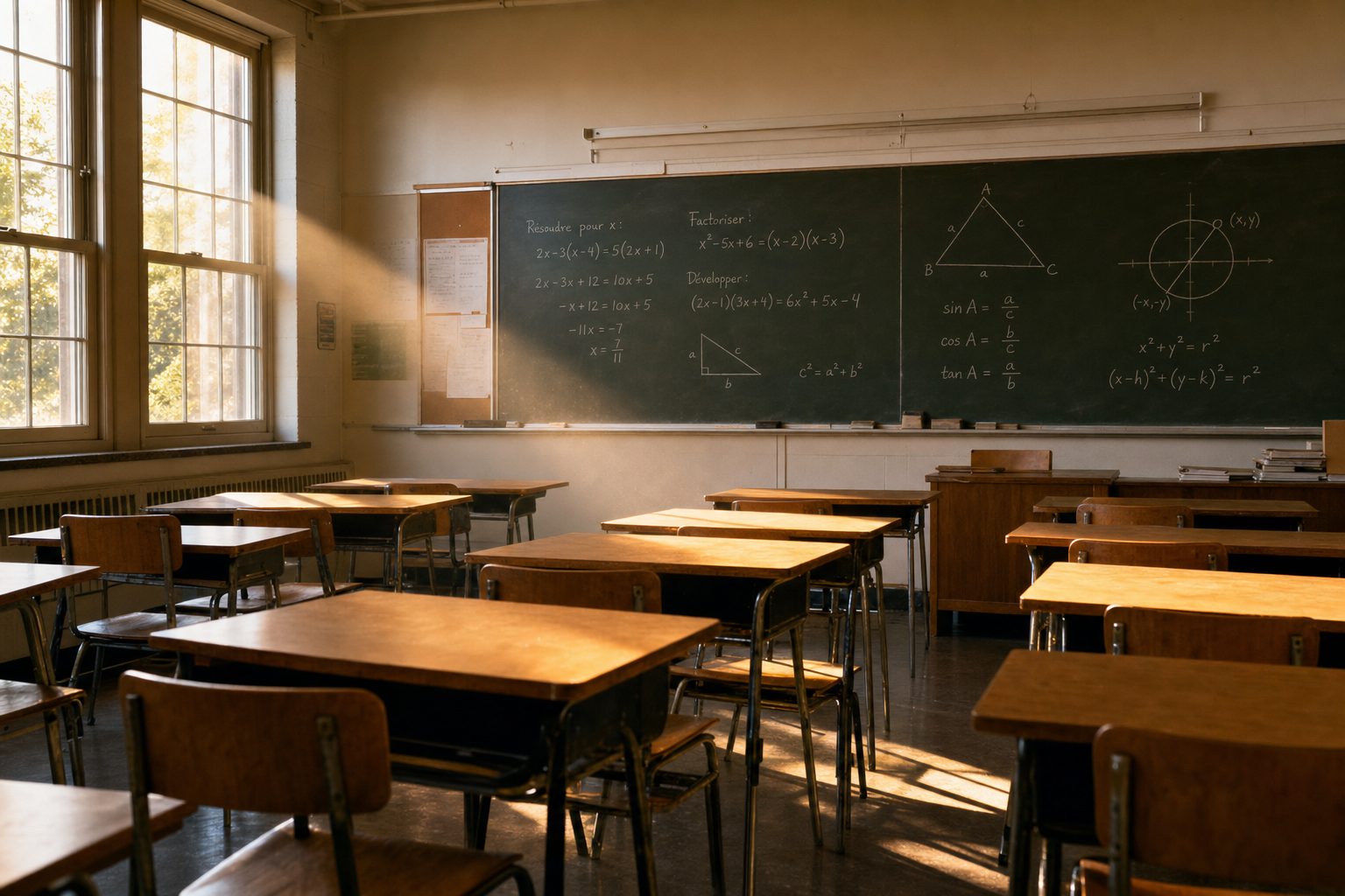 Salle de classe de mathématiques