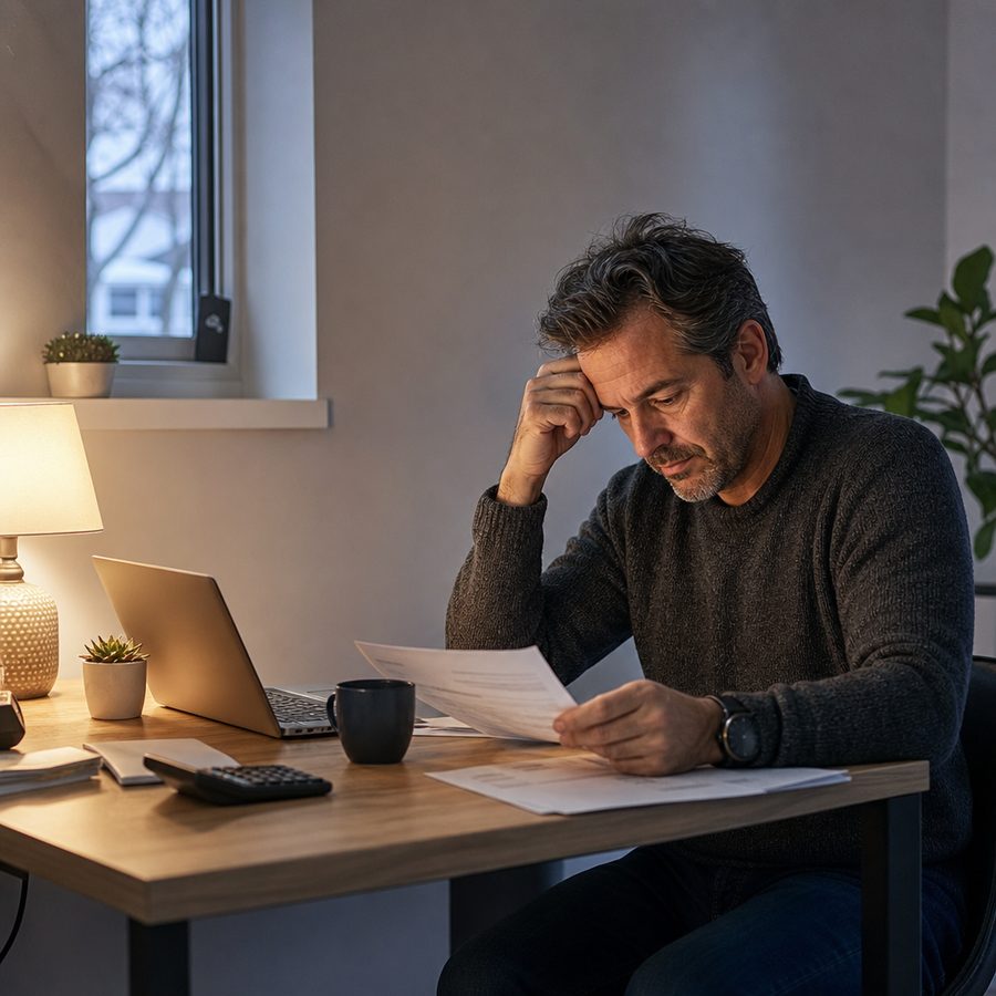 Propriétaire d'entreprise au bureau en soirée
