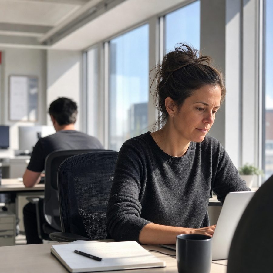 Salarié québécois au bureau